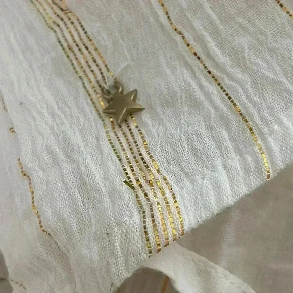 Des Petits Hauts Gold & Cream Babydoll Tank Size Small - Picture 3 of 9